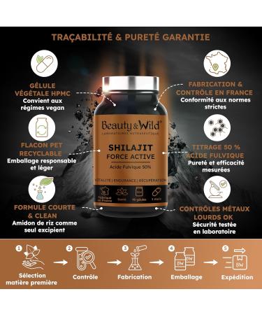 Shilajit Pur 1050 mg 50% Acide Fulvique 90 G lules Shilajit Himalaya nergie Vitalit & Performance Compl ment Alimentaire naturel Fabriqu en France - Buy Online on GoSupps.com