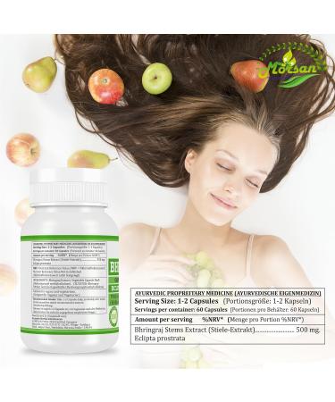Morsan Nutraveda Bhringraj Capsules Eclipta alba 60 pieces 500mg per Capsule Ayurvedic Herbal Supplement PlantBased Wellness Support 1 - Buy Online on GoSupps.com