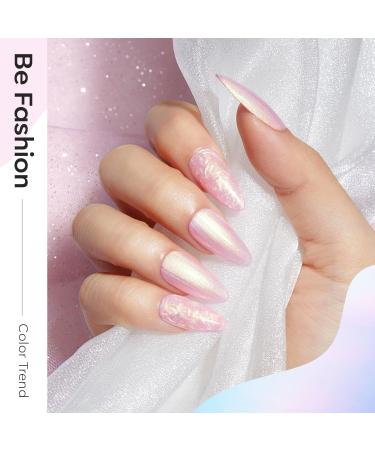 Modelones Pearl Gel Nail Polish 6 Colors Aurora Iridescent Shimmer White Pink Purple Mermaid Nail Drawing Gel Polish Soak Off UV Gel Led Spring Gel Polish Swirl Shell Thread Effect DIY Manicure Gifts - Buy Online on GoSupps.com