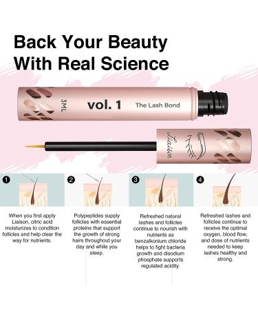 Liaison Lash Bond Eyelash Growth Serum - Natural Peptide Formula for Longer, Fuller & Thicker Lashes - Vegan & Cruelty Free - Buy Online on GoSupps.com
