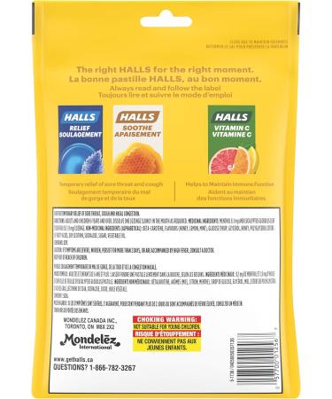 HALLS Triple Soothing Action Cough Drops Honey Lemon 1 Resealable Bag (80 Drops Total) & Mentho-Lyptus Cherry Bag 30 Lozenges Honey Lemon Drops+Cherry Bag - Buy Online on GoSupps.com
