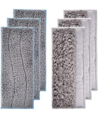 TEUN 6 Pack Replacement Mopping Pads for iRobot Braava Jet M6 Washable Pads Multi-Pack(3 Wet Pads & 3 Dry Pads)