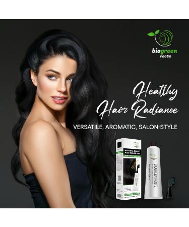 Ammonia-Free Herbal Hair Shampoo for Gray Coverage - Natural Black Hair Color & Nourishment - 150ml | Safe for Skin Ideal for Men & Women - Buy Online on GoSupps.com