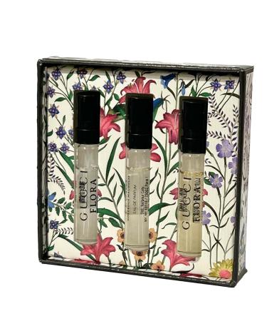 Gucci FLORA Sample Perfume WOMEN GIFT SET Flora Gorgeous Gardenia Flora Gorgeous Magnolia Flora Gorgeous Orchid 1.5 ml / 0.05 oz - set of 3 spray samples (7708) - Buy Online on GoSupps.com