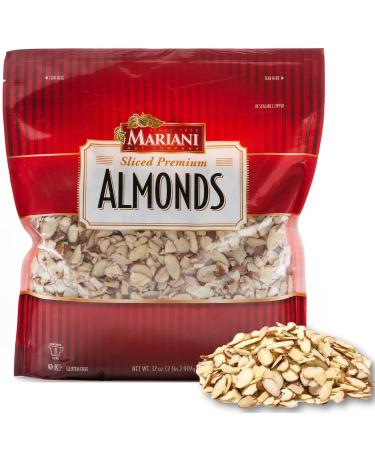Mariani Nut - Sliced Premium California Almonds - Gluten Free, Kosher Certified - Stand Up 2lb Bag (Pack of 1) - Buy Online on GoSupps.com