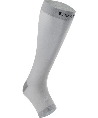 Buy Medical Knee High Wide Calf Compression Socks for Varicose Veins - 20-30 mmHg Support Hose for Women & Men - Toeless XL Gray Relief for Circulation & Swelling - Buy Online on GoSupps.com