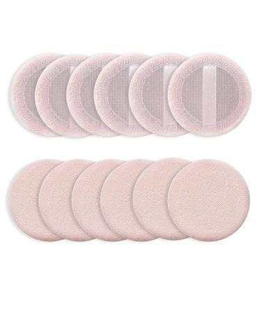 WLLHYF 12PCS Pink Cotton Makeup Powder Puffs - Round Velour Puffs for Face Powder, Loose Powder - Washable - Buy Online on GoSupps.com