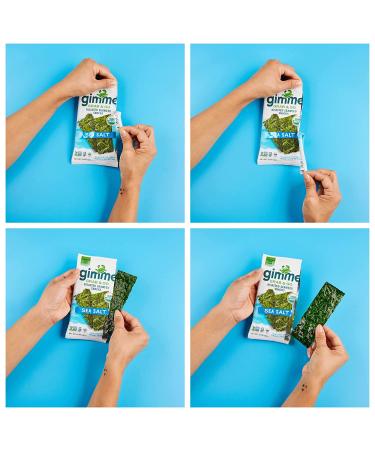 Organic Roasted Seaweed Sheets - Sea Salt Flavor - 5 Count Pack - Keto Vegan Gluten Free Snack - Rich in Iodine & Omega 3s - Healthy On-The-Go Option for Kids & Adults - Buy Online on GoSupps.com