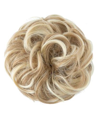 Jjstar Hair Part with Rubber Band - Big Bun Hair Tie & Extensions for Women | Dirty Blonde Curled Hair Updos & Messy Buns - Buy Online on GoSupps.com