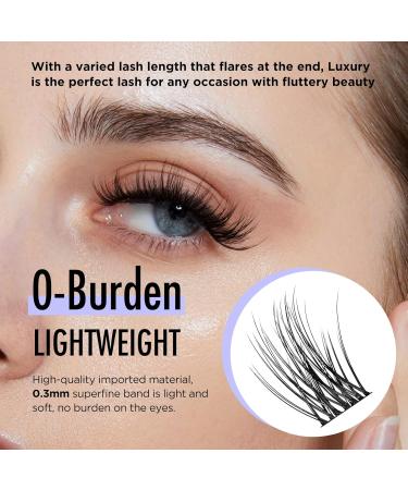 Beyelian C Curl Cluster Eyelashes | 72 PCs 0.07mm DIY Individual Lashes | Mixed Length 10-16mm | Luxury Black Band Extensions - Buy Online on GoSupps.com
