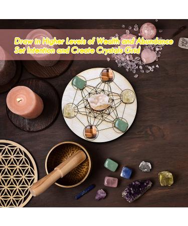 QianCannaor Abundance and Prosperity Crystal Set - Metaphysical Gifts for Manifestation, Meditation, and Reiki Healing - Buy Online on GoSupps.com