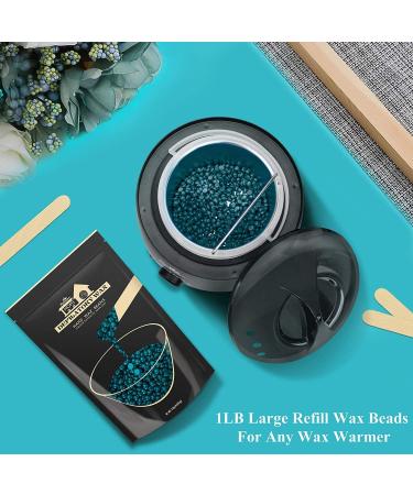 Hard Wax Beads Lifestance 1lb Waxing Beads Brazilian Bikini Wax with 10 Applicators Blue Wax for Face Body Legs Pearl Beads for Wax Warmers - Buy Online on GoSupps.com