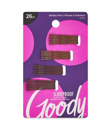 GOODY Women's Bobby Pin Metallic Small Brown 26 Count