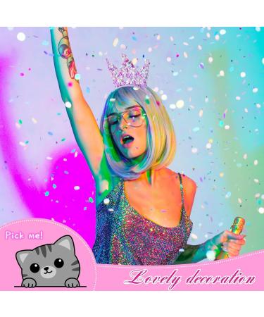 Juexica Sequin Crown Headbands - 12 Pack Princess Party Favors for Girls & Women - Glitter Elastic Tiaras in Pink, Blue, Purple & More - Buy Online on GoSupps.com