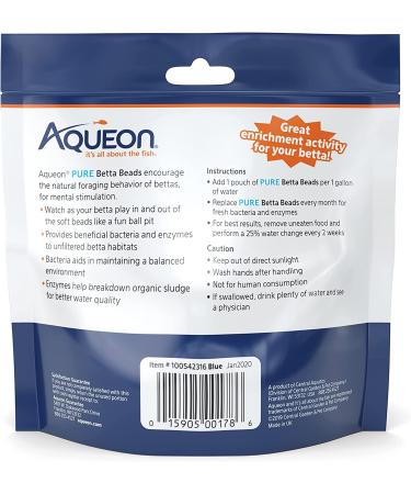 Aqueon Betta Beads Blue | Vibrant Aquarium Decor for Betta Fish - Buy Online on GoSupps.com