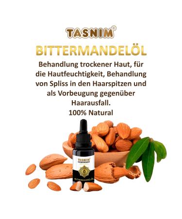 100% Pure Bitter Almond Oil - Skin & Hair Care | Prevent Hair Loss | Direct from Manufacturer Tasnim - Buy Online on GoSupps.com