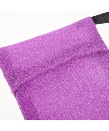 Buy Purple Nylon Bath Bag with Shampoo & Soap Scrubber | International Shipping Available - Buy Online on GoSupps.com
