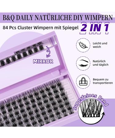 Eyelash Extensions - 84 PCs Z08 B&C Individual DIY Lash Clusters for Beginners - Reusable Eyelash Bush for Home Use (D-14mm) - Buy Online on GoSupps.com