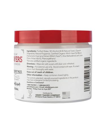 THAYERS Original Witch Hazel Astringent Pads with Aloe Vera Formula 60 Count - Gentle Skin Toner and Cleanser - Buy Online on GoSupps.com