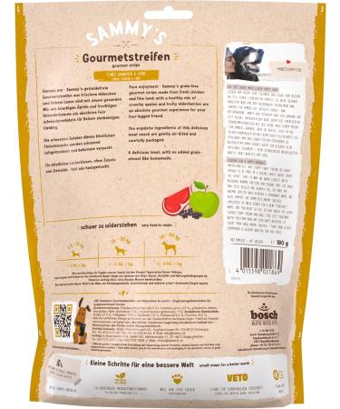 Sammy s Gourmet Strips | Chicken & Lamb | Meaty Dog Snack | 6 x 180 g - Buy Online on GoSupps.com