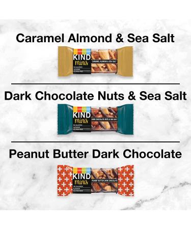 KIND Bar Minis Variety Pack - Dark Chocolate  Nuts  Caramel  Gluten-Free  Low Sugar - 30 Count (0.7 oz each) - Buy Online on GoSupps.com