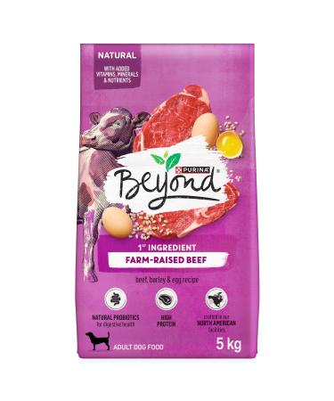 Beyond Simply Natural Dry Dog Food Farm-Raised Beef Barley & Free Run Egg - 5 kg Bag 5 kg (Pack of 1)