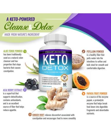 Toplux Keto Detox Pills Advanced Cleansing Extract 1532 Mg Natural Acai Colon Cleanser Formula Flush Toxins & Excess Waste for Men Women 60 Capsules Supplement 60 Count (Pack of 2) - Buy Online on GoSupps.com