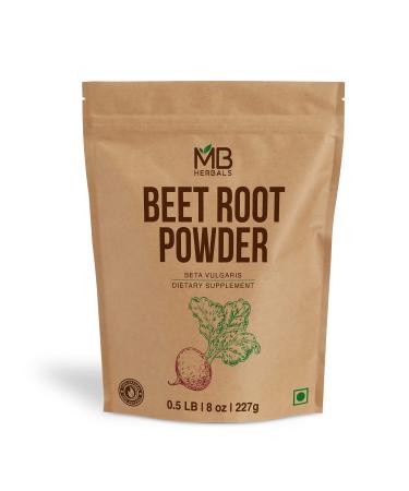 MB Herbals Beet Root Powder 8 oz (0.5lb) | Instantly Dissolves Water Soluble Beetroot Powder for Smoothies & Baking | Gluten Free