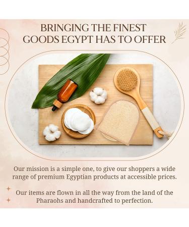 Natural Egyptian Loofah Scrubber Pads - Eco-Friendly Bath Sponge for Face, Back & Body - Buy Online on GoSupps.com