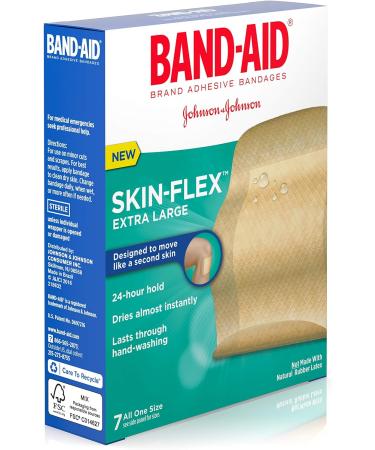 Band-Aid Skin-Flex Adhesive Bandages Extra Large - 21 Count (3 Boxes) - Buy Online on GoSupps.com