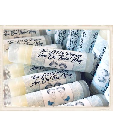 10 BOY TWINS Themed Baby Shower Lip Balms Twin