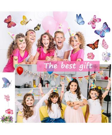 200Pcs Colorful Butterfly Temporary Tattoos for Kids/Women - Waterproof Stickers for Party Favors/Gifts/Decoration - Buy Online on GoSupps.com