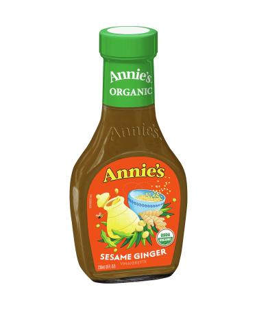 Annie's Sesame Ginger Vinaigrette Dressing, Certified Organic, Non-GMO, 8 fl oz