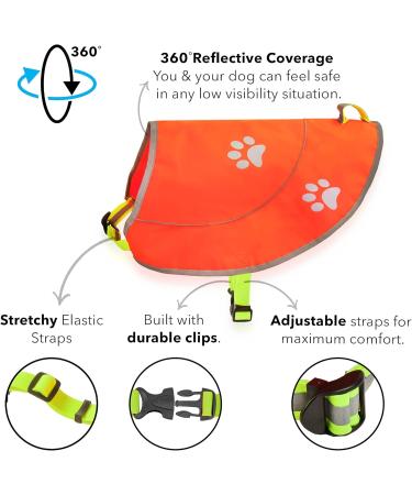 Dog West Safety Reflection Harness - Waterproof Hunting Gear for Day & Night Visibility | Sizes XS to XXL in Orange & Yellow - Buy Online on GoSupps.com