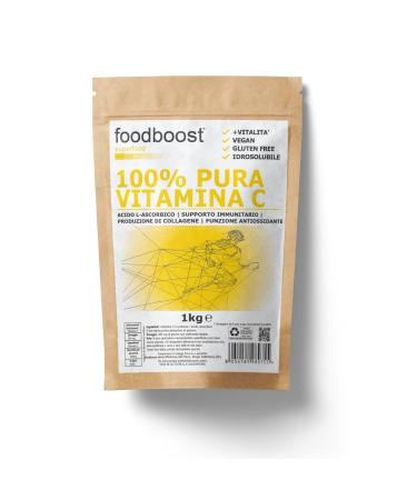 foodboost 100% Pure Vitamin C Powder 1 kg - foodboost - no additives preservatives or sweeteners. For collagen and immune support.