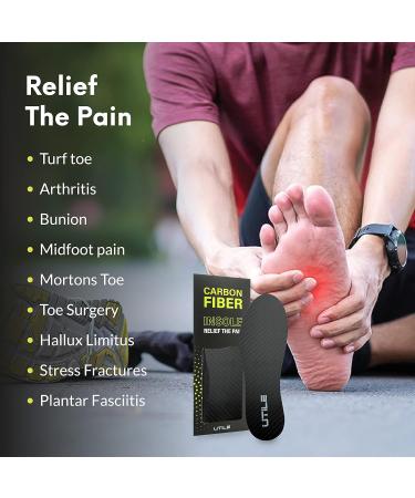 UTILE Carbon Fiber Insole - Rigid Shoe Insert for Turf Toe Foot Fractures & Arthritis | Orthotic Stiffener (XL - Men s 9-9.5 Women s 10-10.5) - Improve Comfort & Support - Buy Online on GoSupps.com
