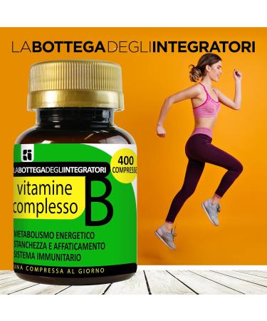  LABOTTEGADEGLIINTEGRATORI B complex vitamins 400 tablets 1 per day | Suitable for vegetarians | Fatigue | Immune system | Energy | Hair and skin health - Buy Online on GoSupps.com