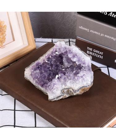 Nupuyai Natural Amethyst Druse Rough Stone - 4XL Irregular Crystal Cluster for Reiki Healing & Home Decoration - Buy Online on GoSupps.com
