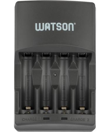 Buy Watson Rapid Charger & 4 AA NiMH Rechargeable Batteries (2500mAh) - Fast Charging International Shipping - Buy Online on GoSupps.com