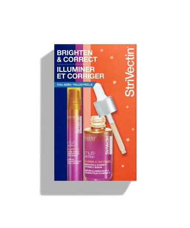 StriVectin Super C Serums & Moisturizers, for Brightening and Correcting Skin, Vitamin C for Discoloration & Restores Uneven Skin Tone Super-C Brighten & Correct Two-Piece Set