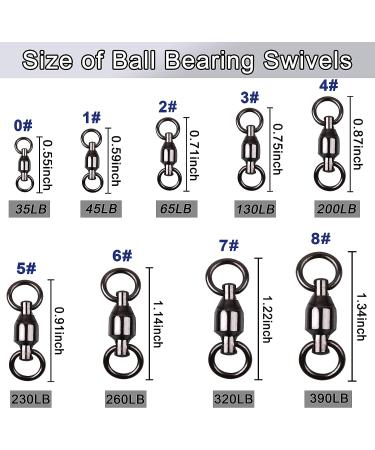 Ball Bearing Swivels Fishing  25pcs Barrel Swivels Fishing Tackle Stainless Steel Welding Rings High Strength Saltwater Fishing Swivels Connectors Size 0 (35lb) 25 Pcs - Buy Online on GoSupps.com