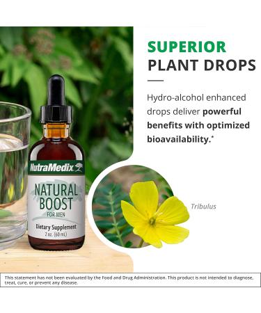 NutraMedix Natural Boost for Men - Amino Acids and Energy Support - Ginkgo Biloba Maca Root Saffron Extract Epimedium and L-Arginine - Men's Health Supplement (2oz / 60ml) - Buy Online on GoSupps.com