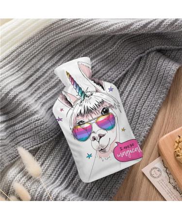 Unicorn Sheep Hot Water Bottle with Plush Cover - Cozy Hand Warmer for Adults & Children | 26.5x15.3cm - International Shipping Available - Buy Online on GoSupps.com