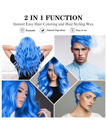 Blue Hair Tint - Temporary Hair Color Cream | Instant Styling Pomade for Men & Women | Perfect for Halloween & Cosplay - Buy Online on GoSupps.com