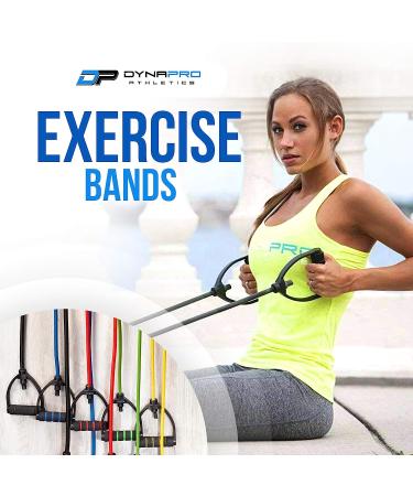 DYNAPRO Adjustable Resistance Bands - Green (Medium) | Comfort Handles | Anti-Snap | Professional Quality for Workouts, Physical Therapy & Yoga - Buy Online on GoSupps.com