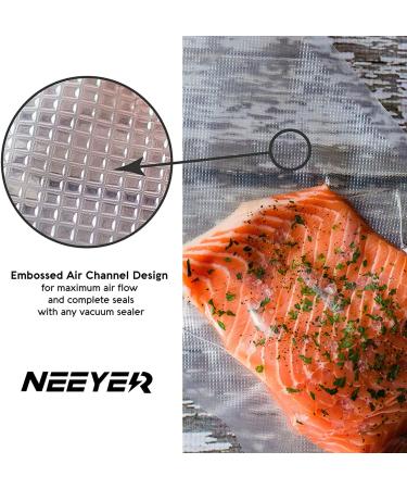Neeyer Vacuum Sealer Bags - 100 Pint Pre-Cut BPA Free Bags for Food Saver - Ideal for Meal Prep, Sous Vide and Vac Storage - Buy Online on GoSupps.com