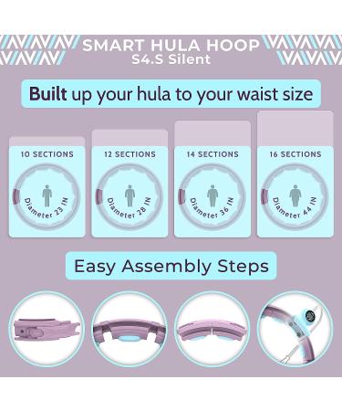 Swiss Activa+ Infinity Hoop Smart Weighted Hula Hoop | Exercise Equipment for Women | S4.S Purple Blue - Buy Online on GoSupps.com