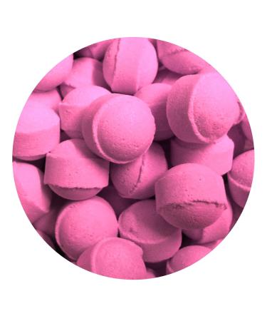30 x Scented Bath Marbles Fizzers Mini Bombs in Gift Bag (Cherry)