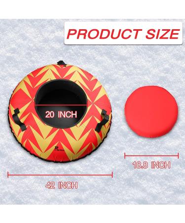 PHETEA Foldable Inflatable Snow Tube for Sledding | Heavy Duty Towable Tube for Adults | Commercial Grade | Red - Buy Online on GoSupps.com