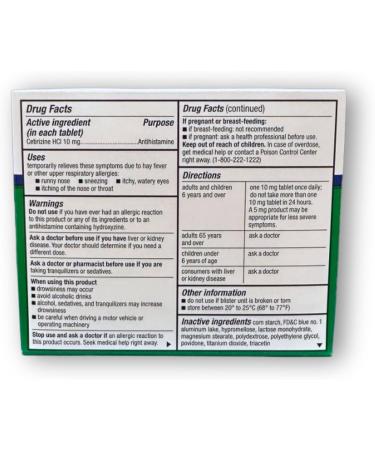Cetirizine Hydrochloride 10mg- Allergy Relief Tablets 14 Ct (Pack of 1) Boxed by Fusion Shop Store - Buy Online on GoSupps.com